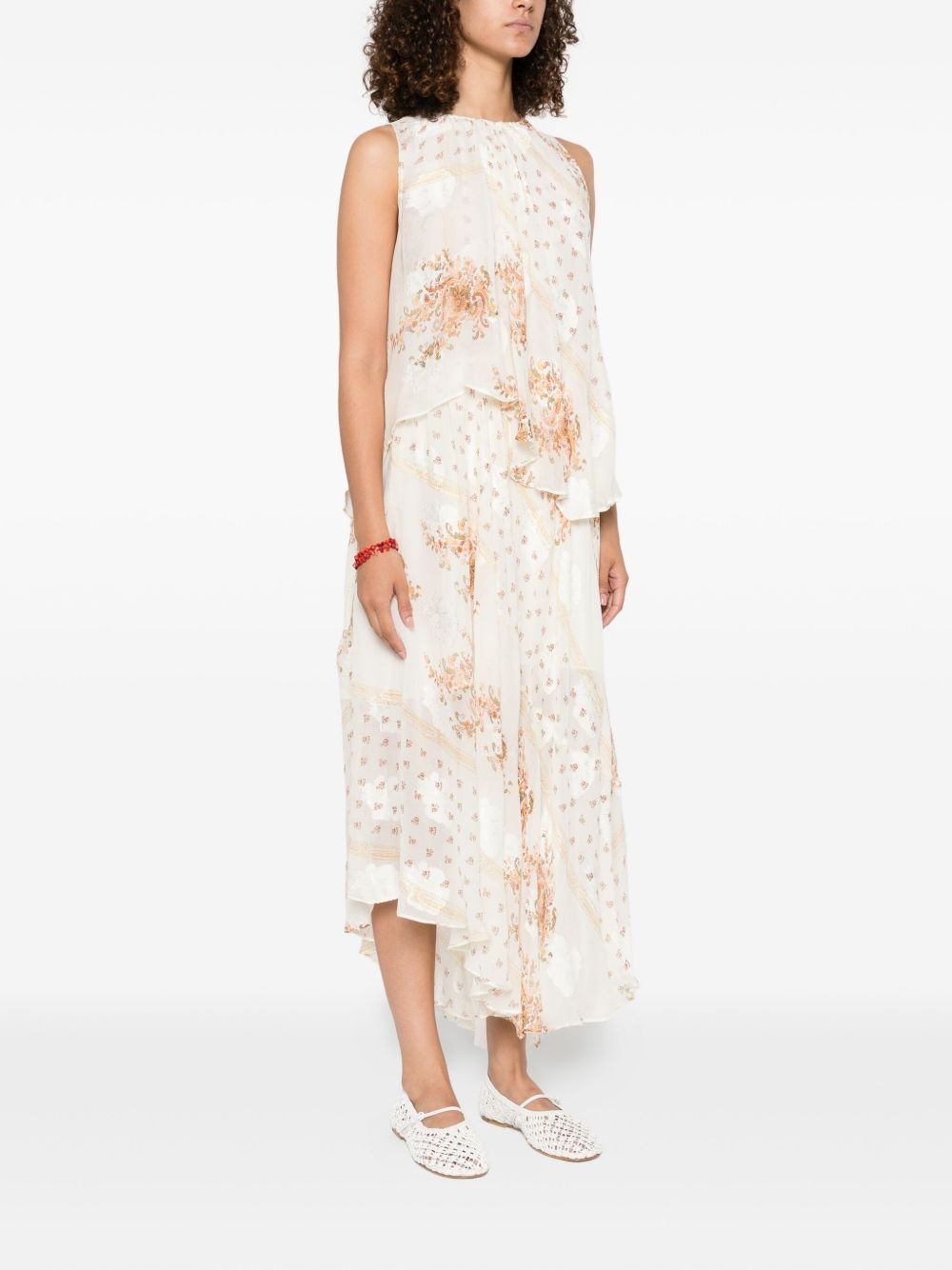 floral-print layered dress - 3
