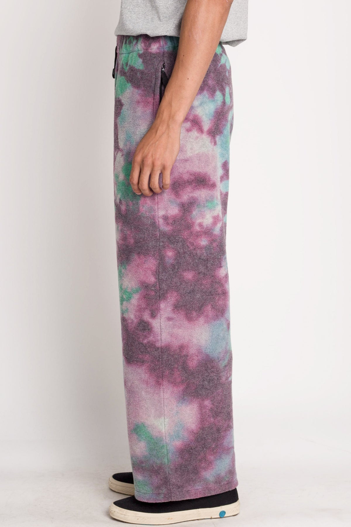 Reverse Fleece Tie-Dye EASY Pants (ASHBURY DYED) - Purple x Blue - 2
