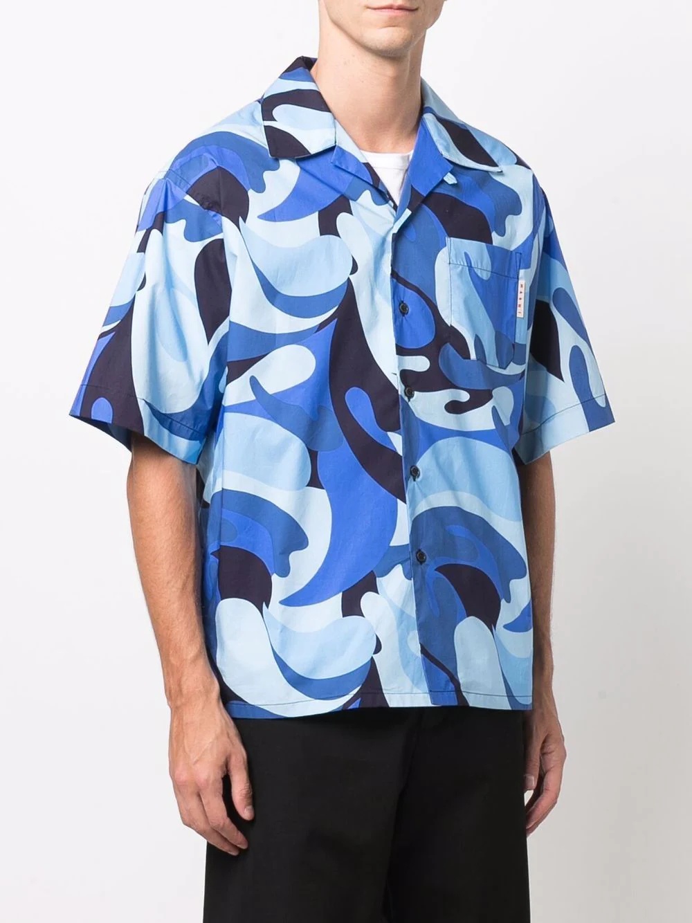 abstract-print bowling shirt - 3