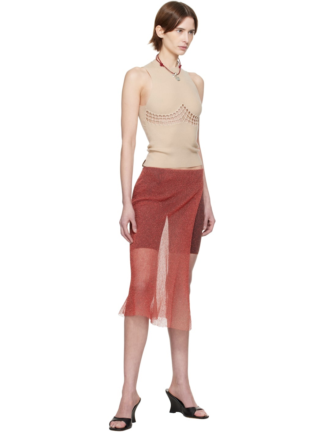 SSENSE Exclusive Red Wrap Skort - 4