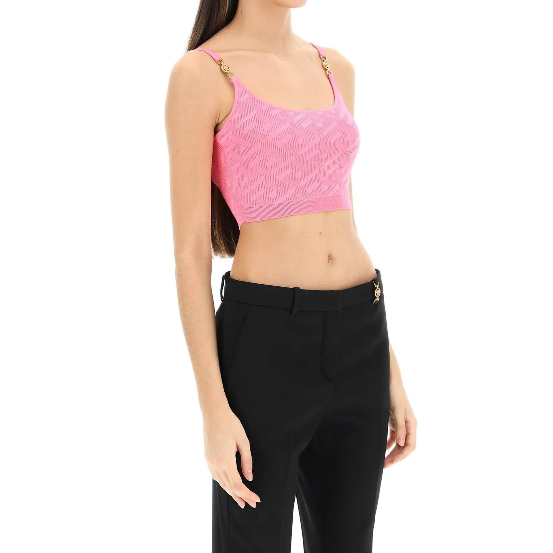 Versace La Greca Cropped Top Women - 2