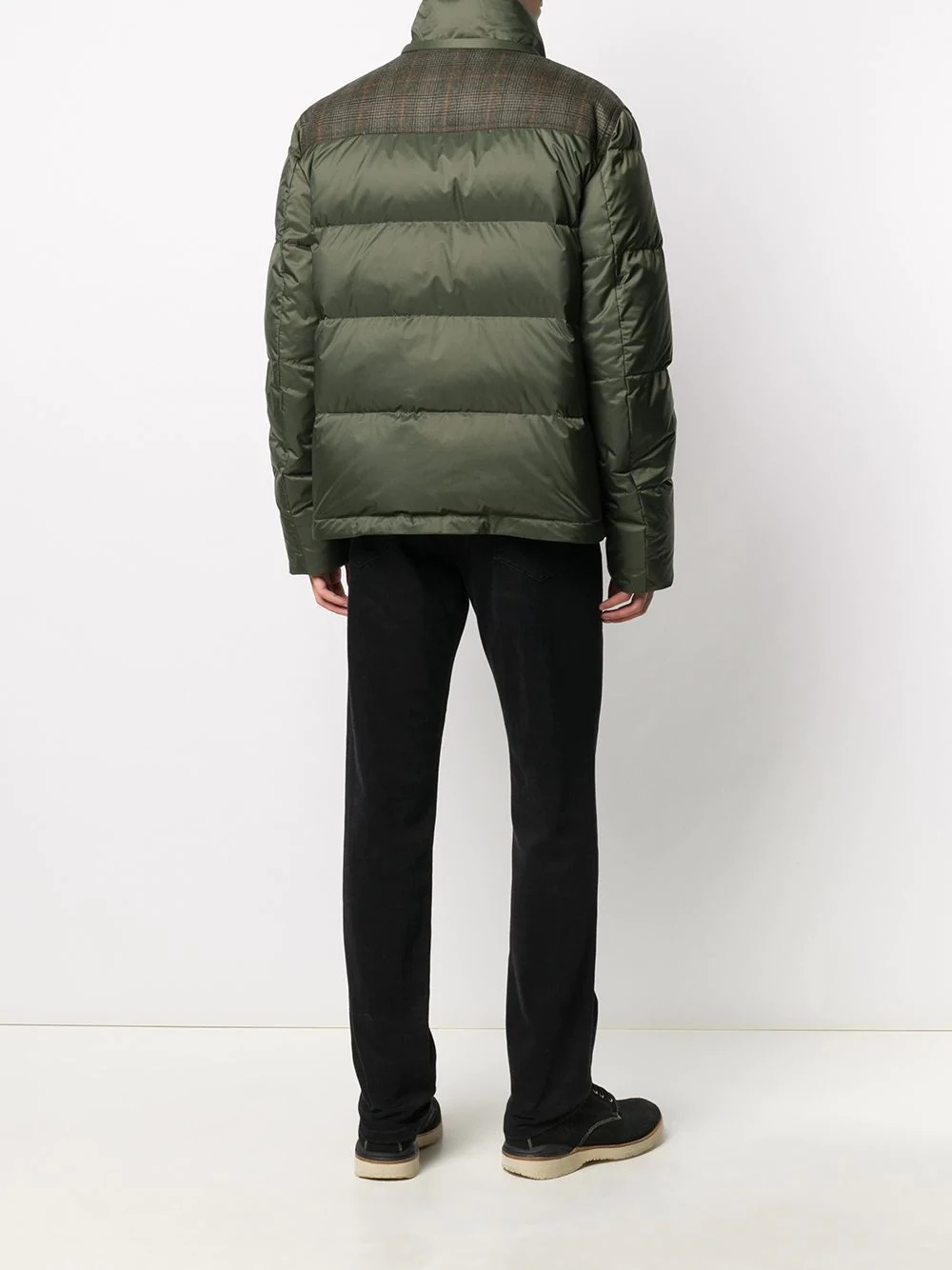 wool panelled down jacket - 6