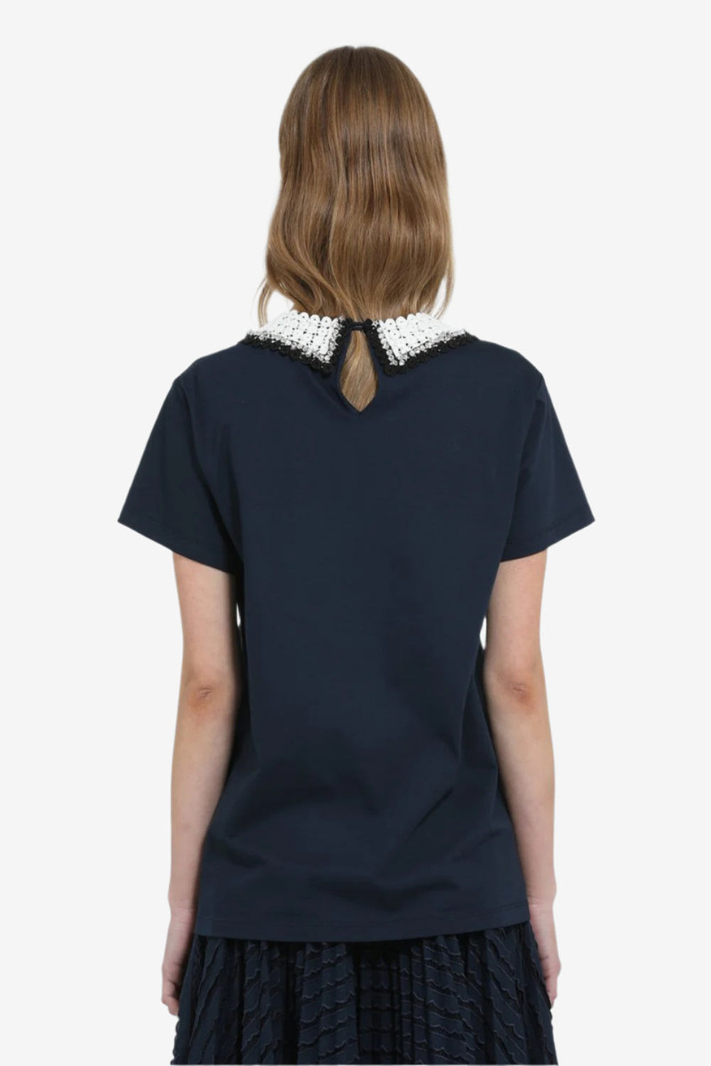 N°21 T-SHIRT WITH EMBROIDERED COLLAR outlook