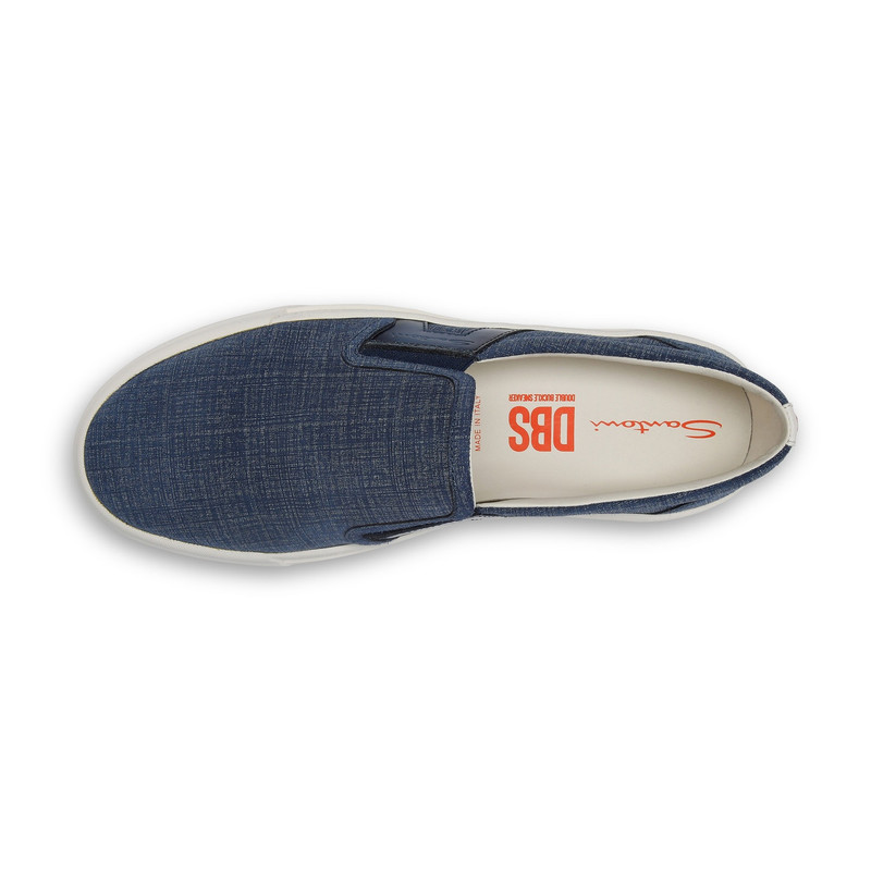 Men's blue suede slip-on sneaker 5