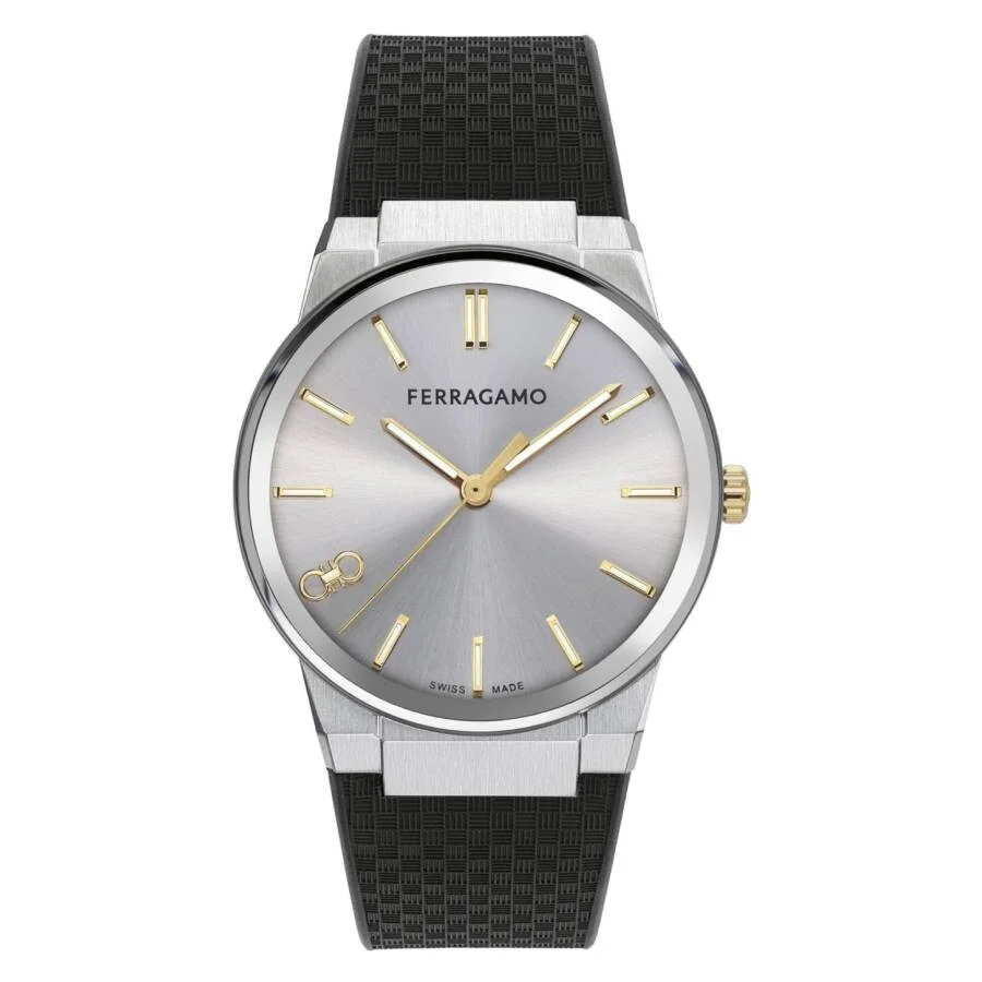 Ferragamo Infinity Sapphire Quartz Silver Dial Men's Watch SFST00124 - 1