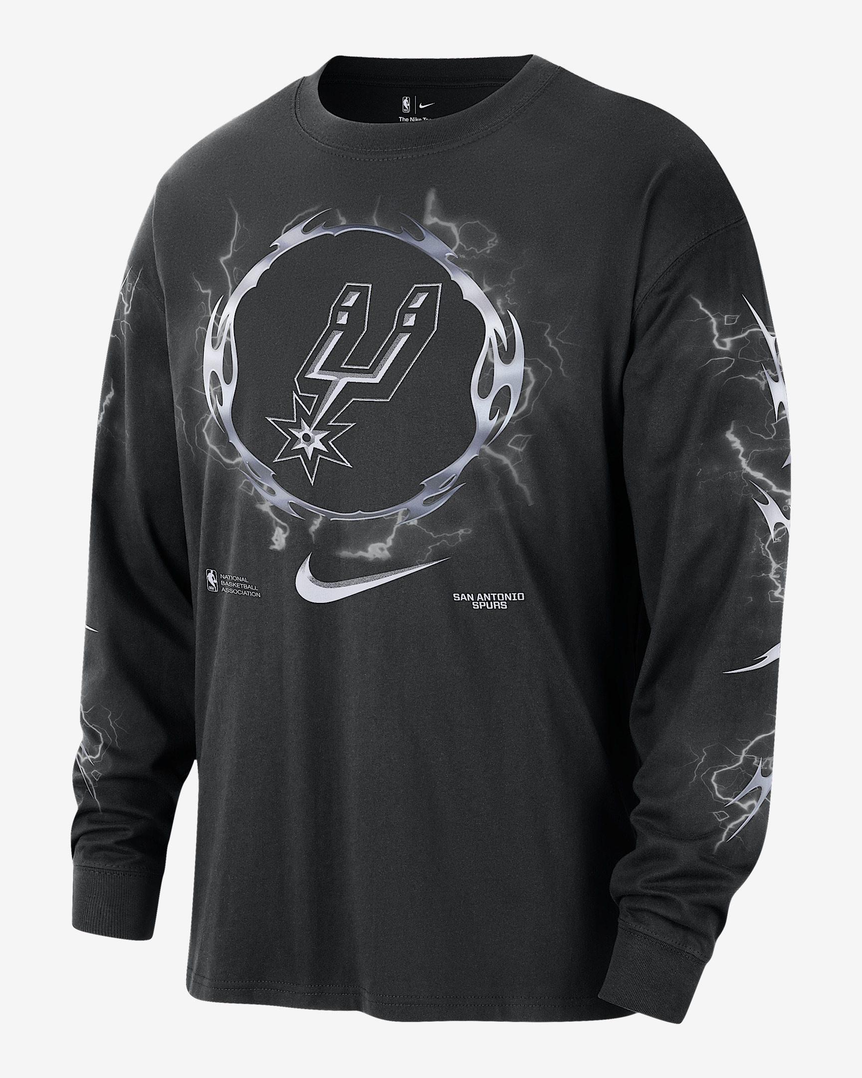 San Antonio Spurs Courtside Men's Nike NBA Long-Sleeve T-Shirt - 1