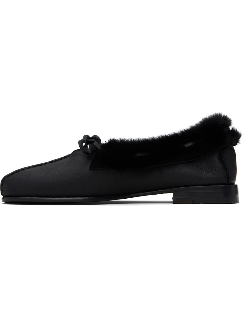 Black Tilla Shearling Loafers 3