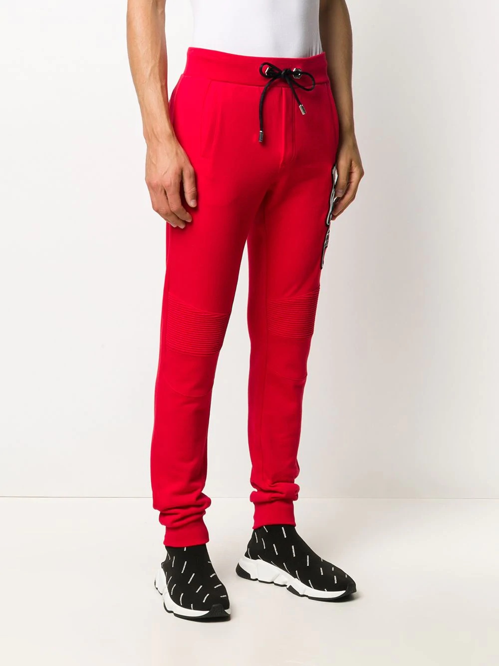 embroidered skull jogging trousers - 3