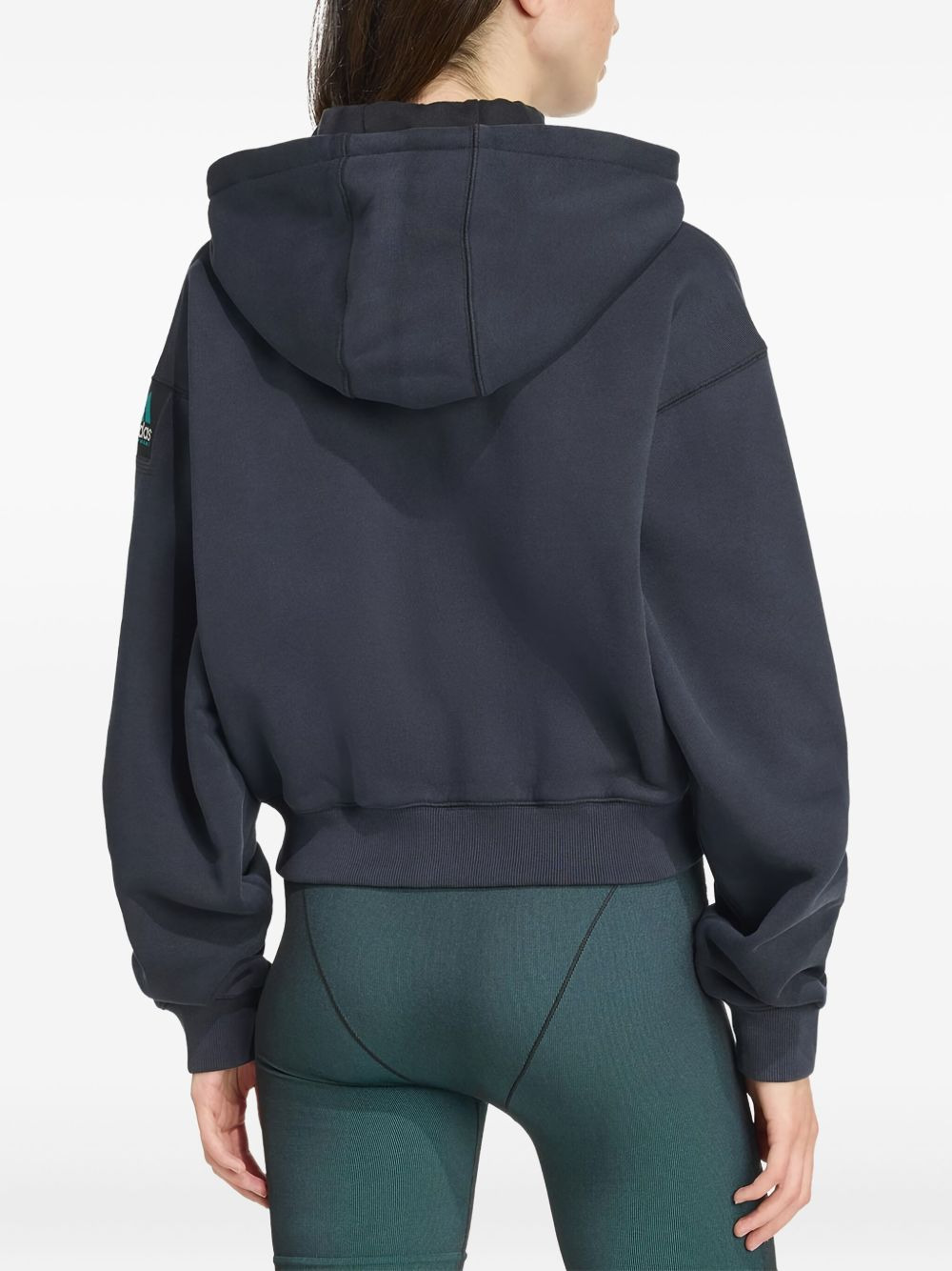 logo-patch zip-up hoodie - 2