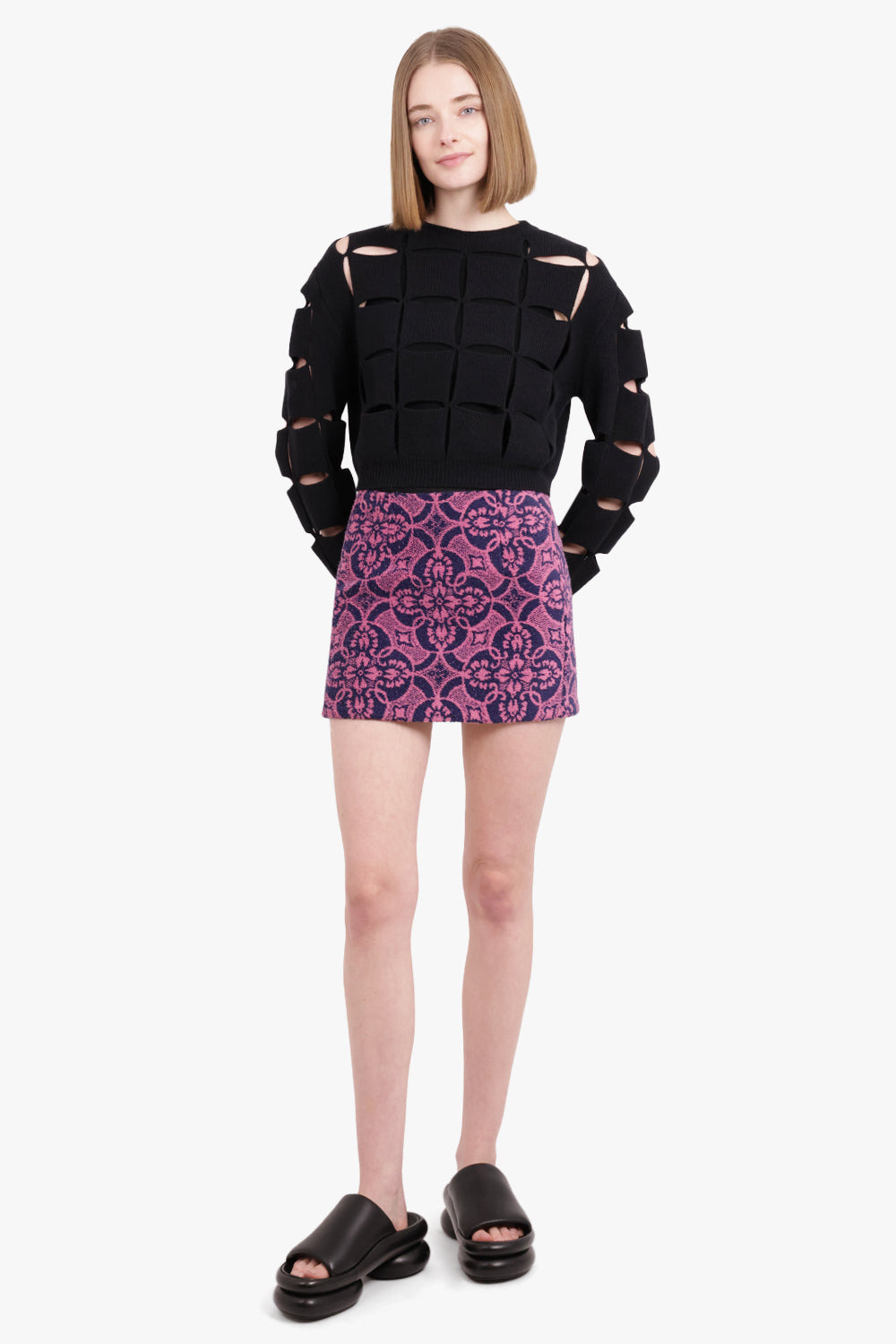 MAGLIA CUTOUT KNIT | BLACK - 3