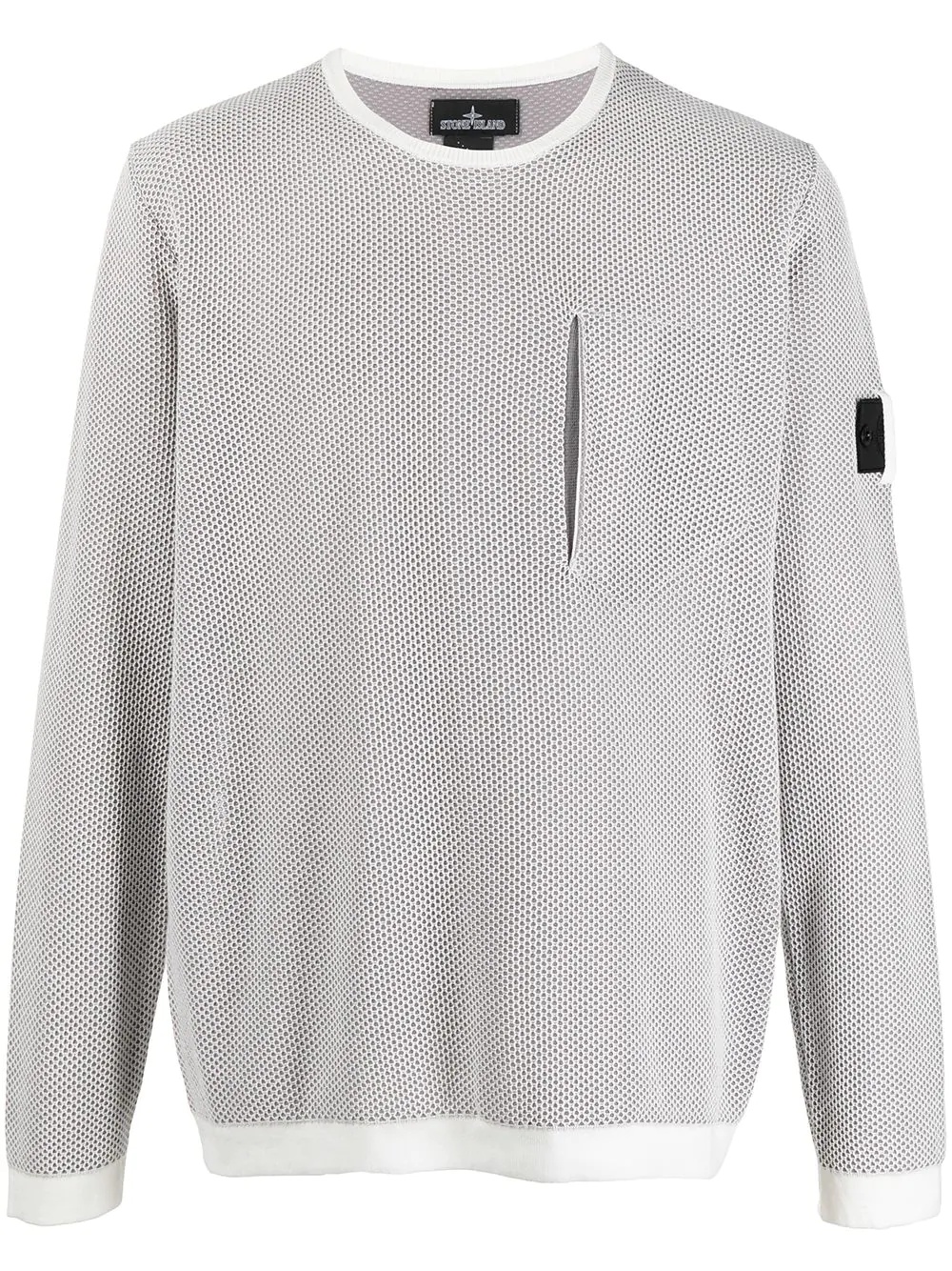 mesh-overlay logo jumper - 1