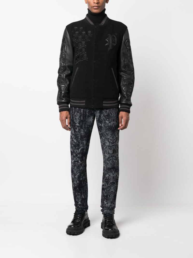 PHILIPP PLEIN mid-rise tapered-leg jeans outlook