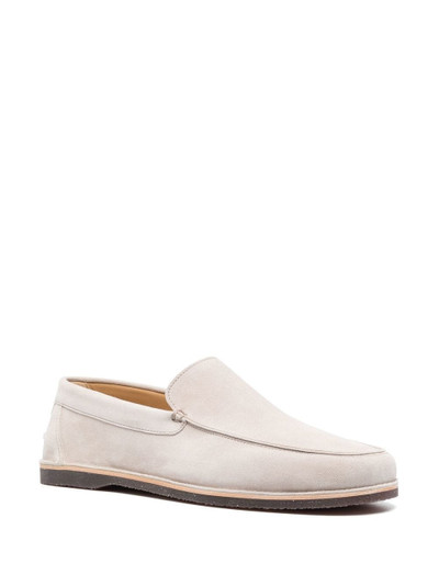 Brunello Cucinelli almond-toe suede loafers outlook