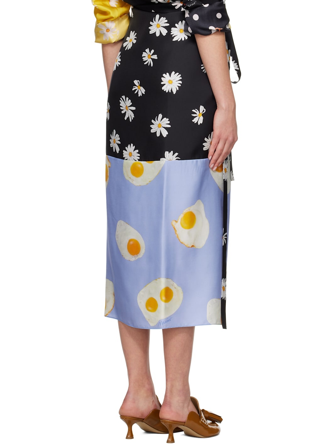 Multicolor All Over Daisy Print Midi Skirt - 3