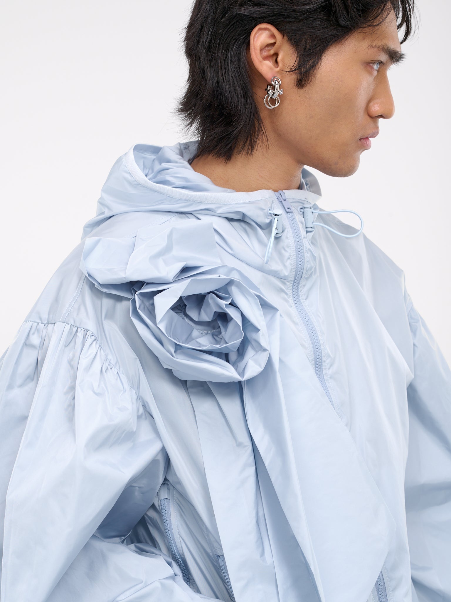 Pressed Rose Puff Sleeve Jacket - 5