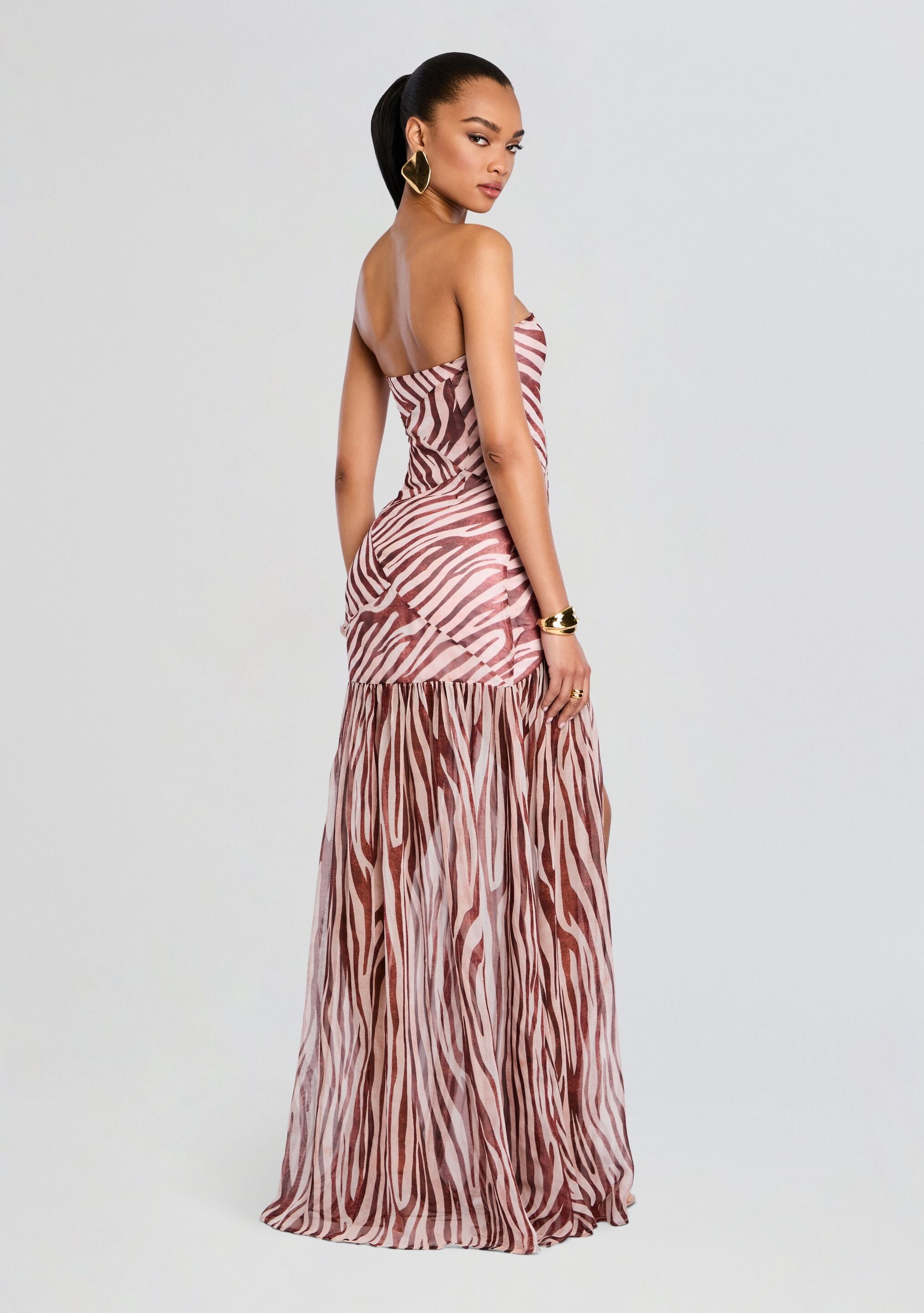 NICOLE SILK CHIFFON DRESS - 4