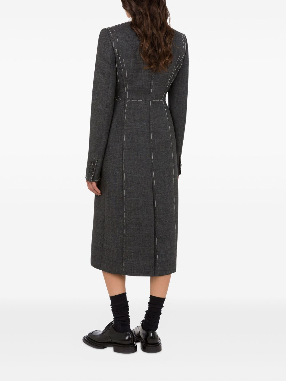 tailored-seam coat - 3