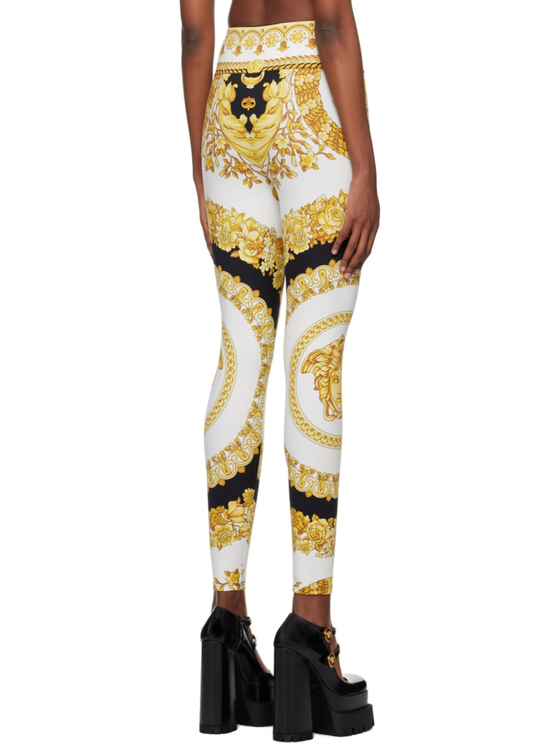 White Barocco Sport Leggings 3