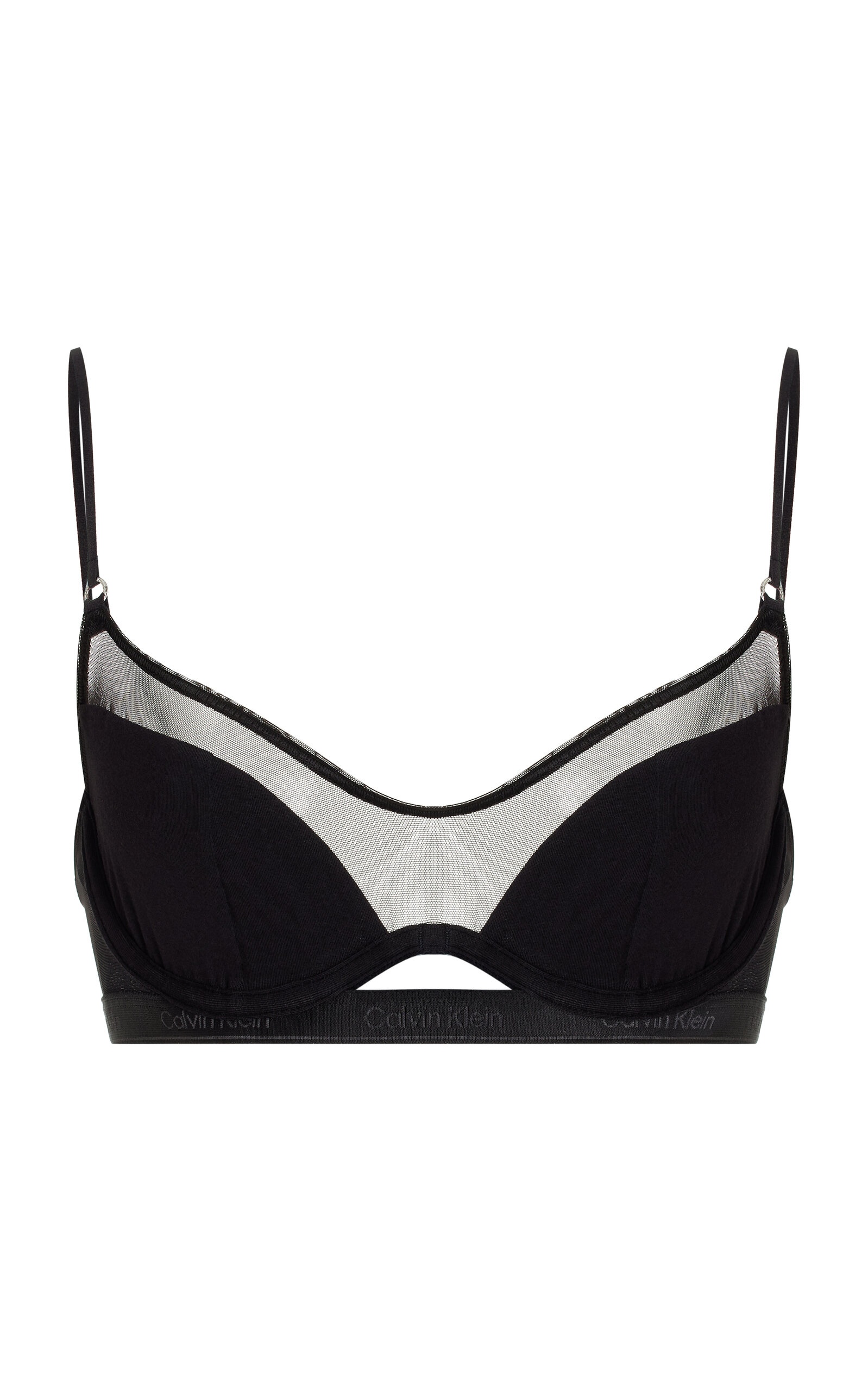 Nensi Dojaka for Calvin Klein Modern Modal-Cashmere Bralette black - 1