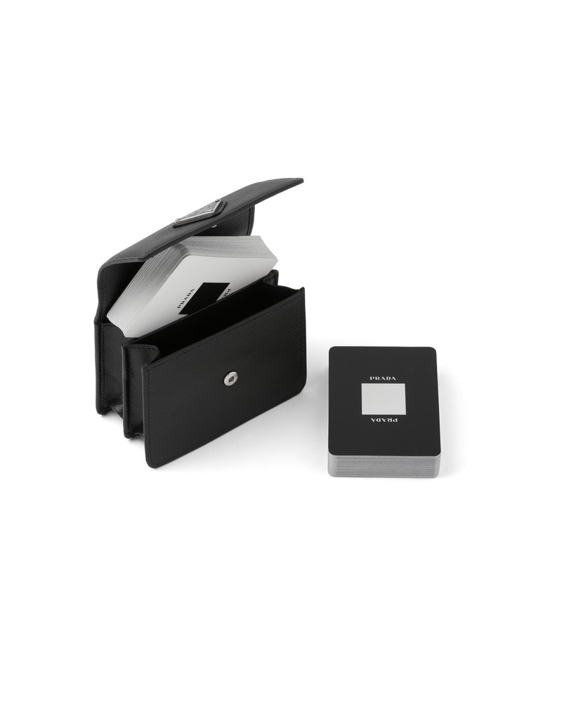 Saffiano leather Playing Cards set 1