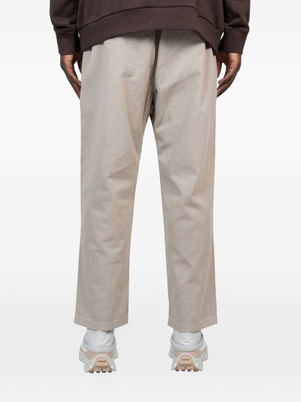 pocket-detail cotton trousers - 3