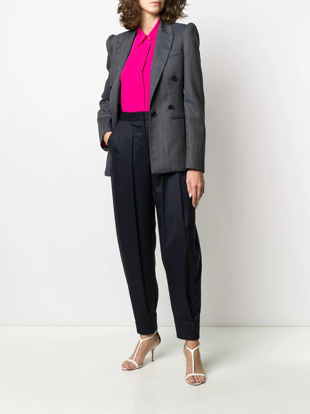 high-waisted tapered trousers - 2