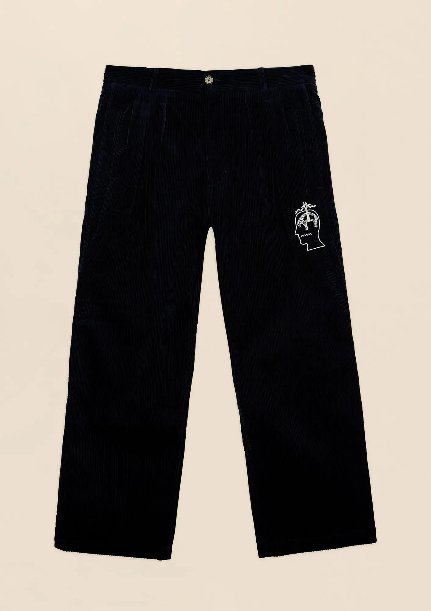 Brooks Brothers x Brain Dead Cotton Corduroy Embroidered Emblem Suit Pants - 1
