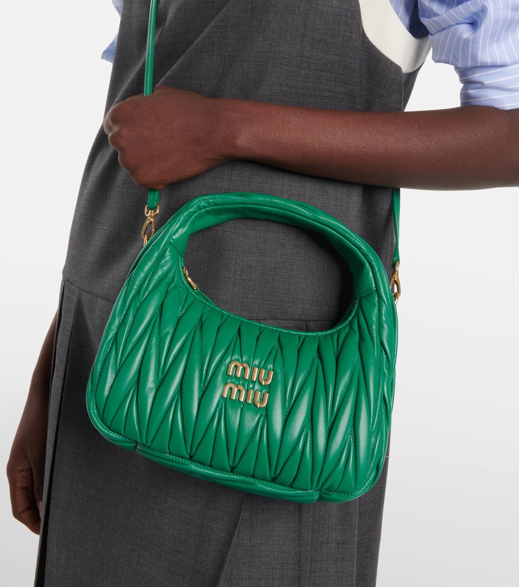 Miu Wander matelassé shoulder bag - 2