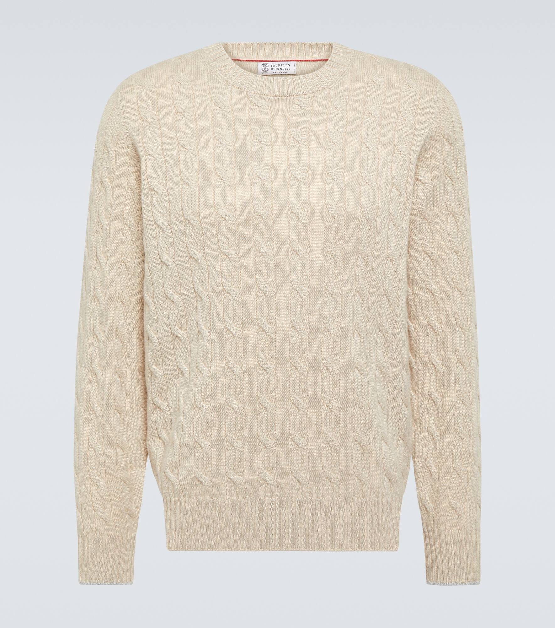 Cable-knit cashmere sweater - 1