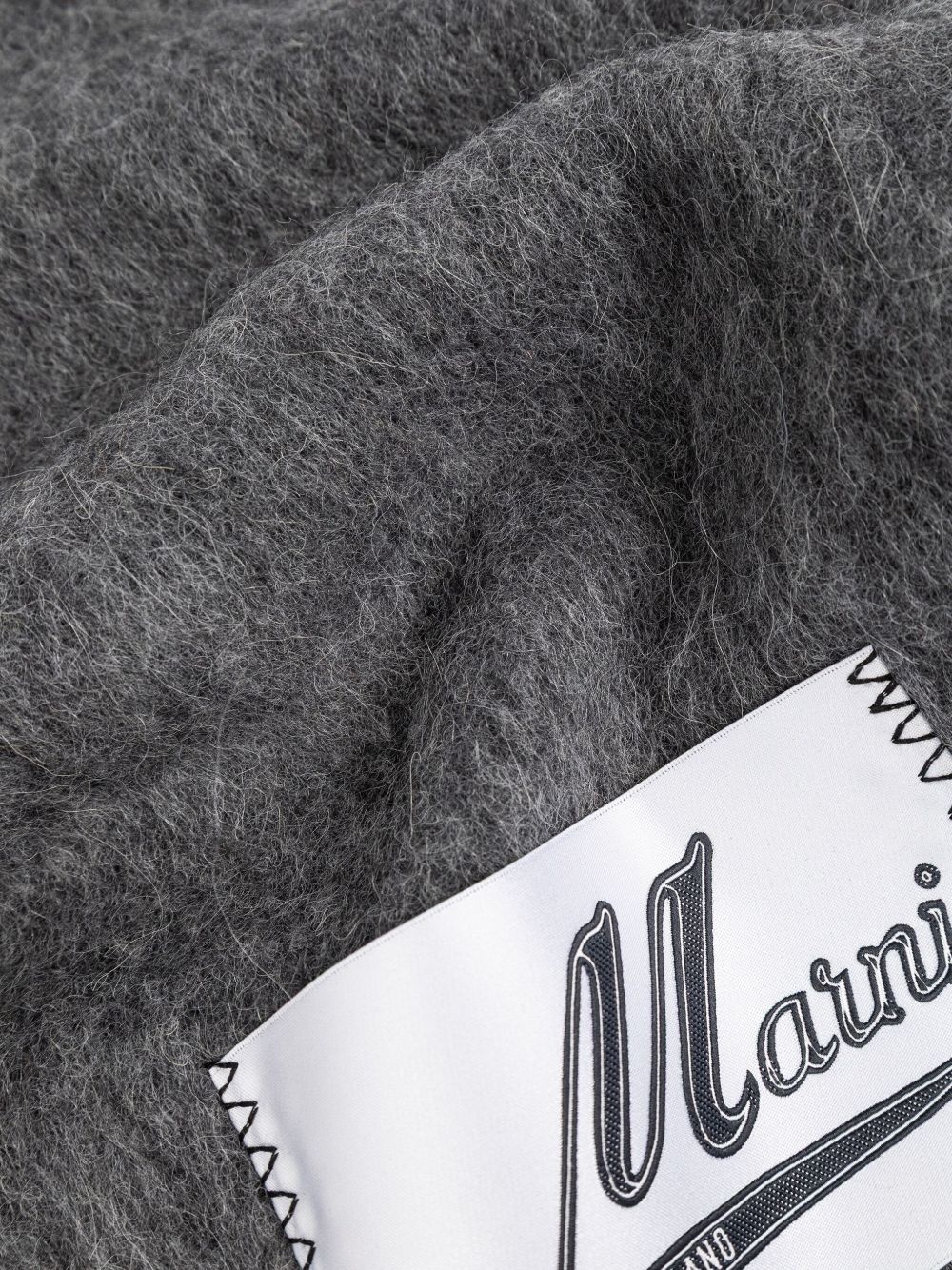 fringed logo scarf - 2