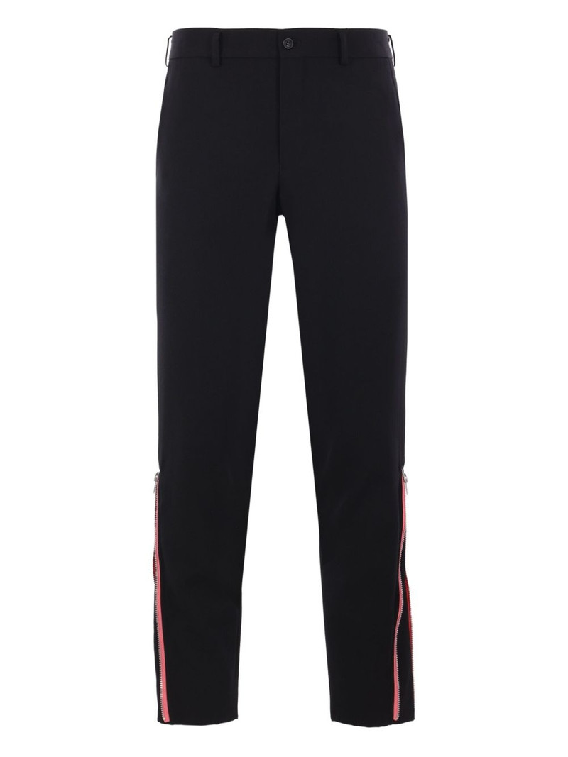wool zip-detail trousers 1