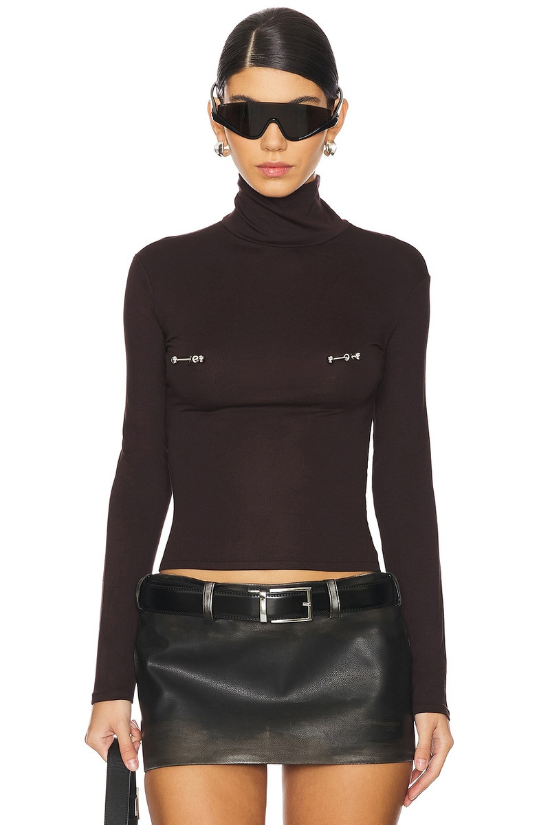 Pierced Turtleneck Top 1
