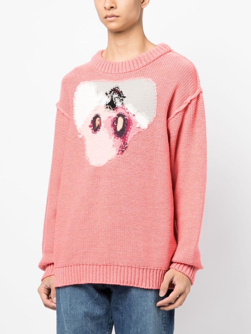 intarsia-knit wool-blend jumper - 3