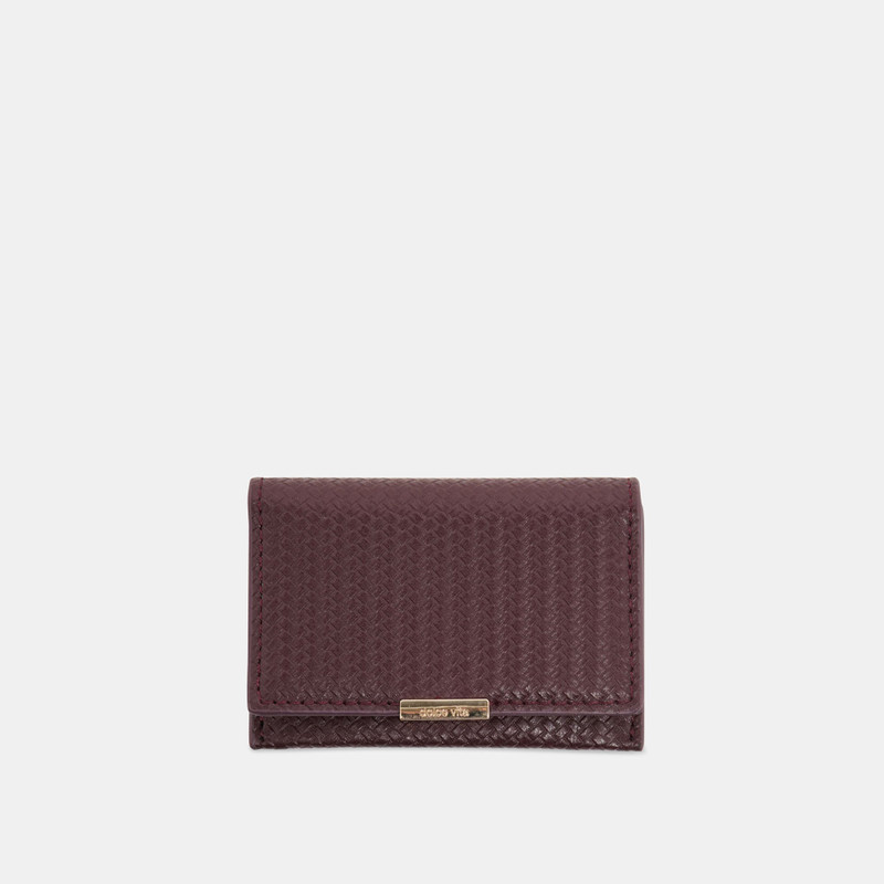 MINI-ME WALLET BURGUNDY WOVEN STELLA 1