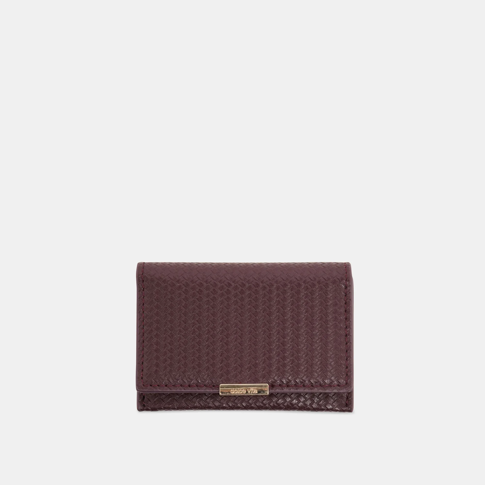 MINI-ME WALLET BURGUNDY WOVEN STELLA - 1