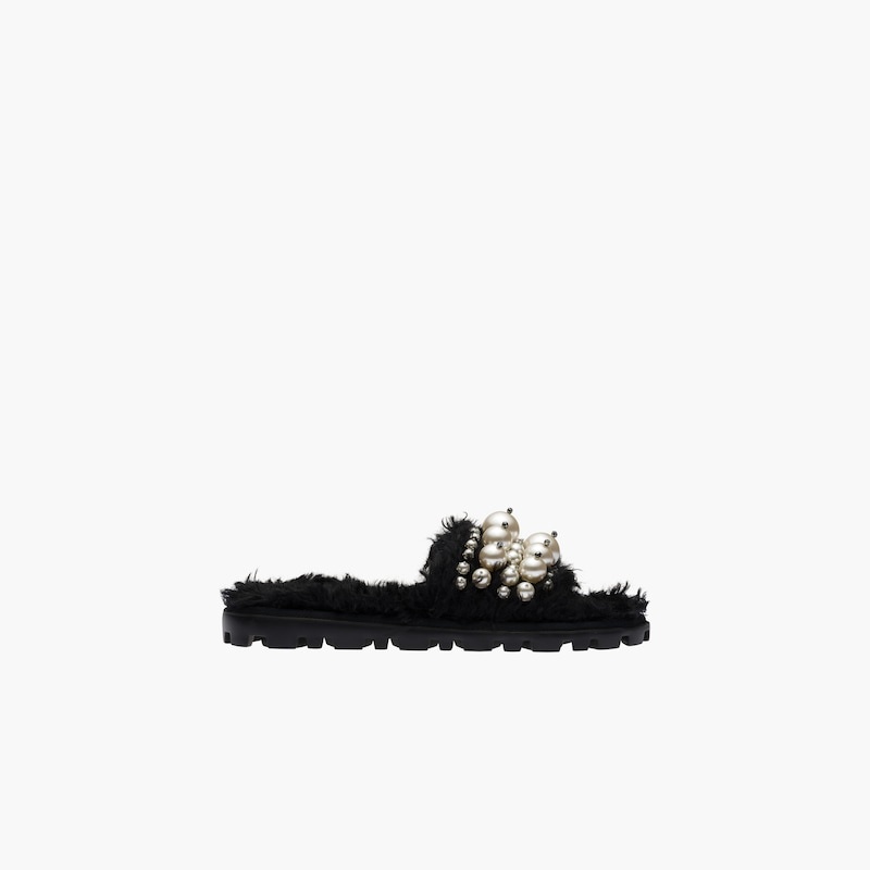 Mohair sandals with pearls - 5
