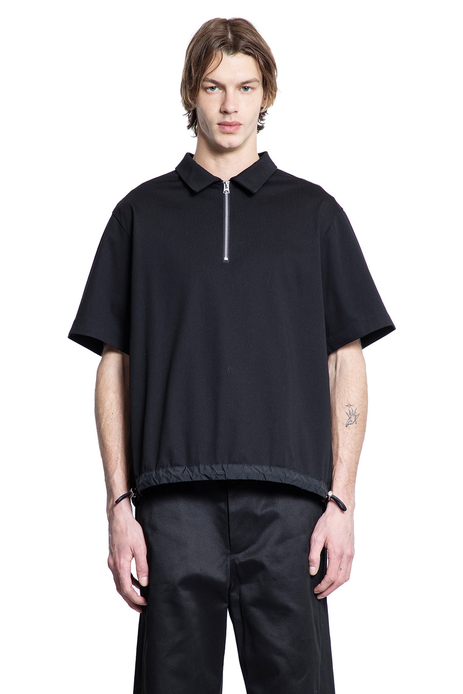 sacai Cotton Jersey Polo Shirt | REVERSIBLE