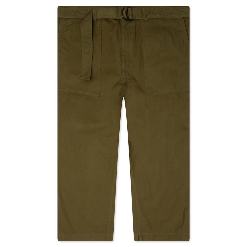 OXFORD BELTED PANTS - OLIVE - 1