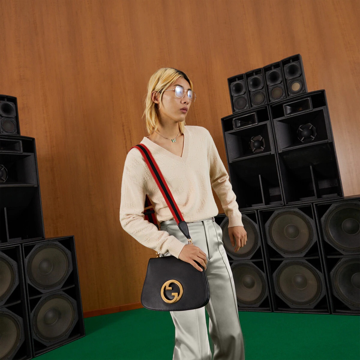 Medium bag with round Interlocking G - 5