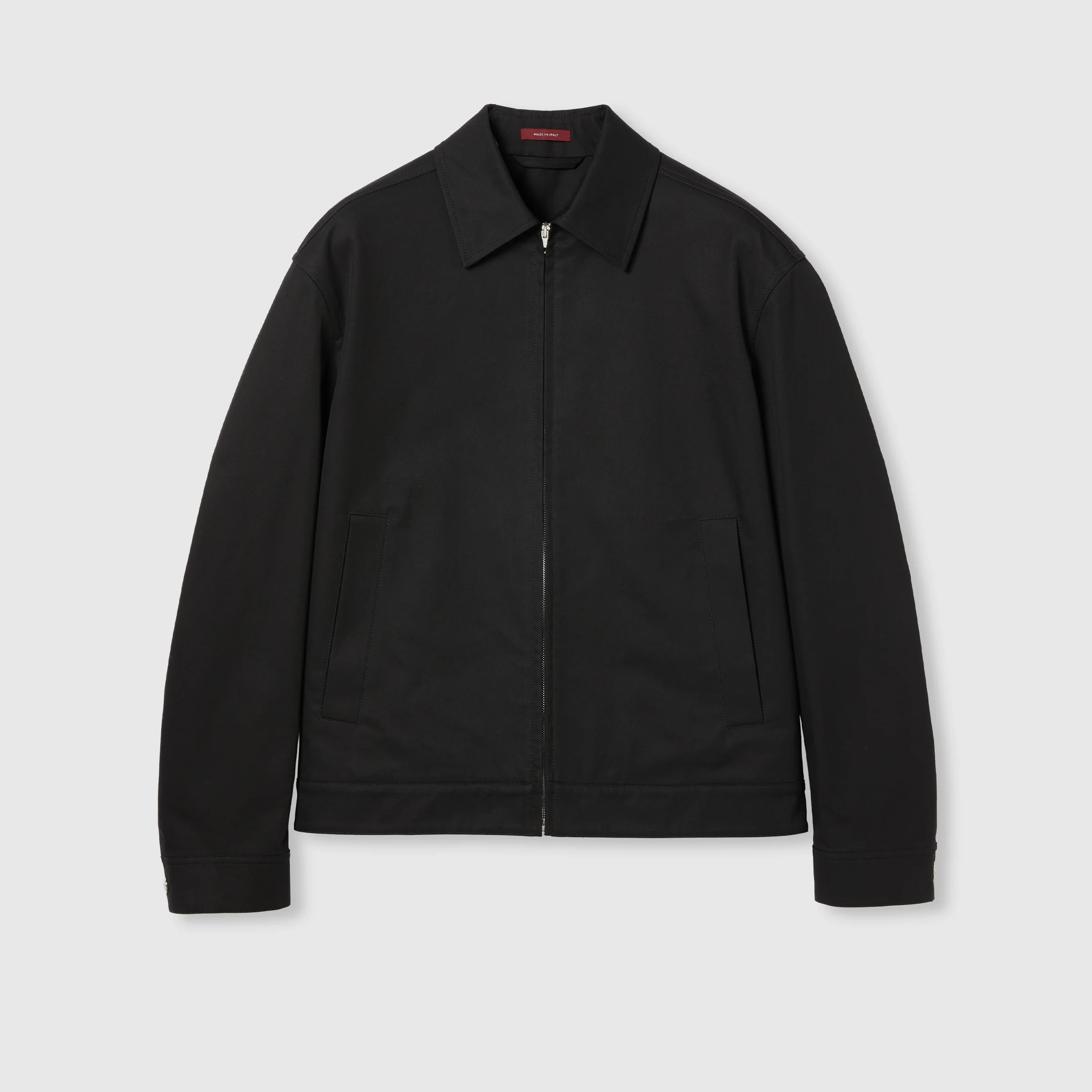 Cotton twill jacket with Web detail - 1