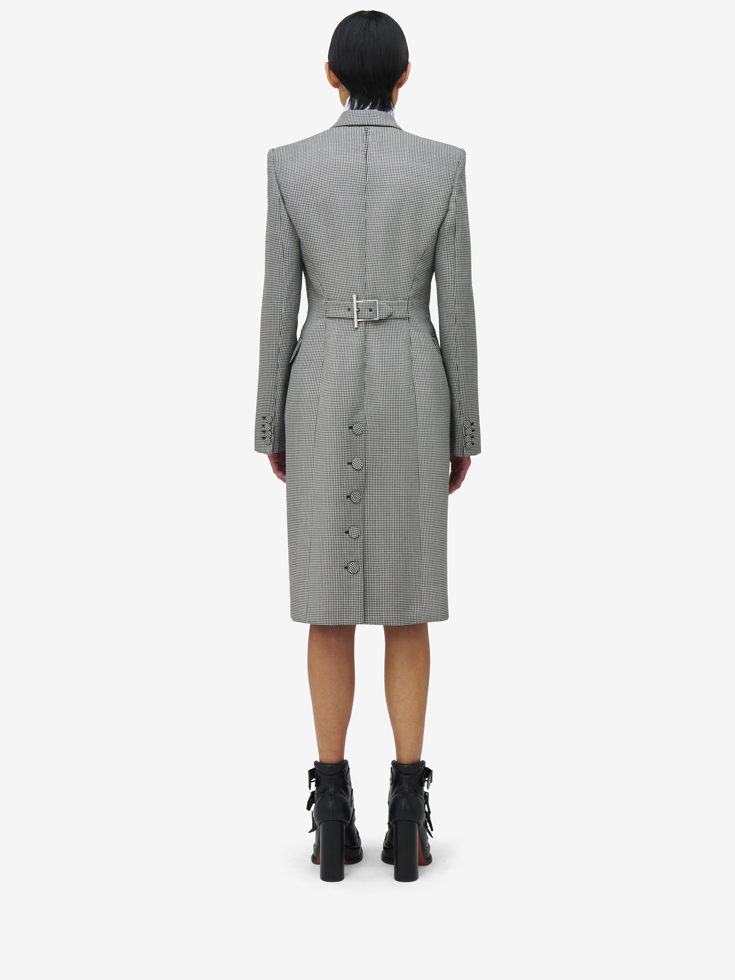 Houndstooth Cutaway Coat - 4