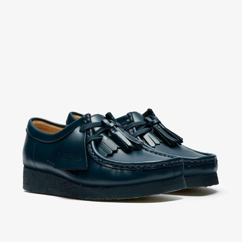 Wallabee Dark Teal Leather 4