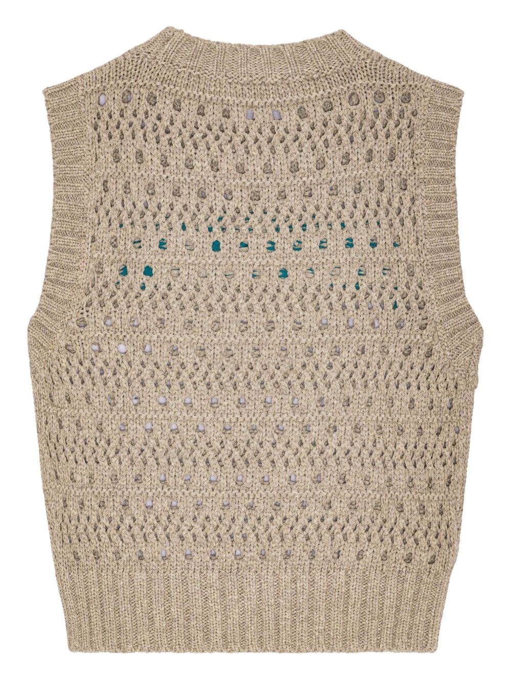 intarsia-knit logo top - 6