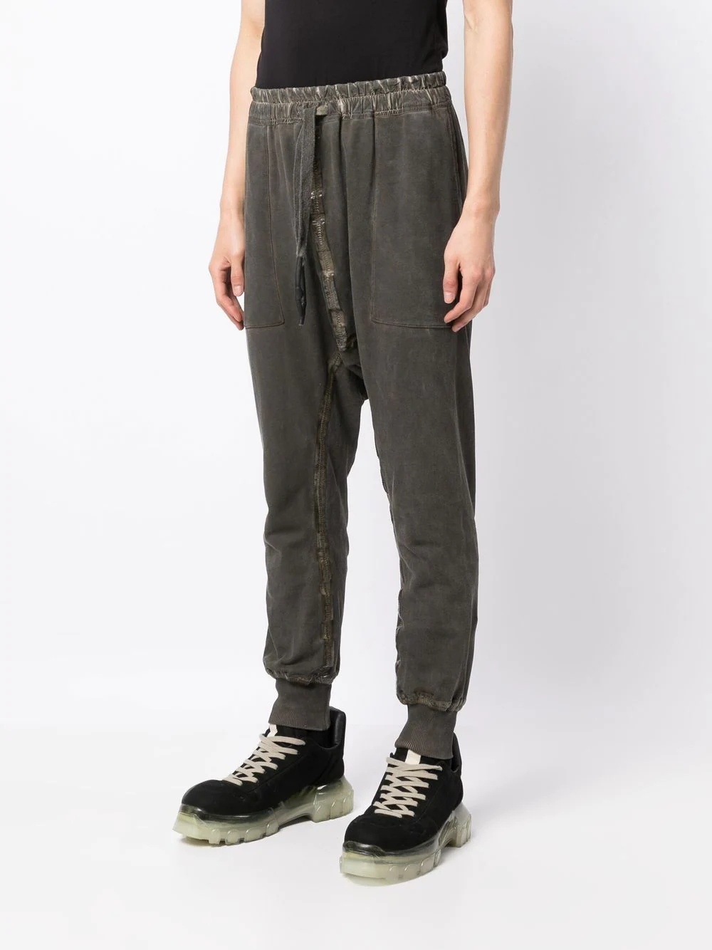 zip-embellished tapered trousers - 3