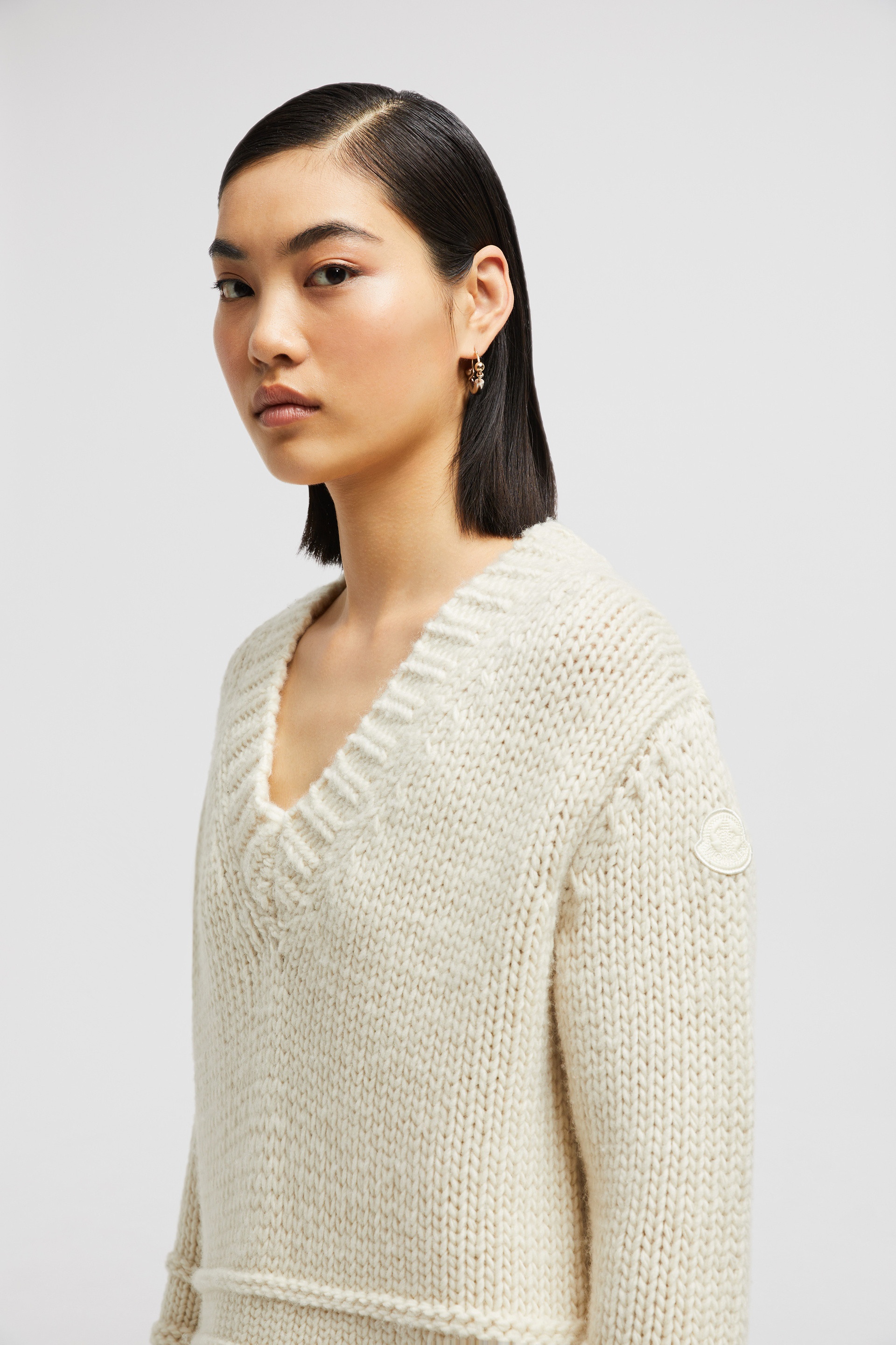 Wool V-Neck Sweater - 4