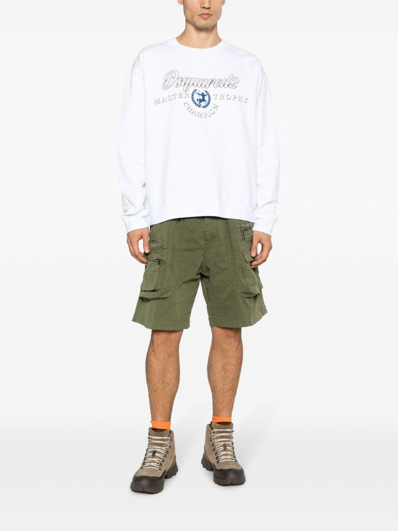 DSQUARED2 logo-print cotton sweatshirt outlook