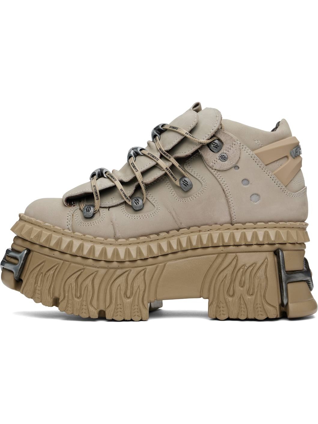 Beige New Rock Edition Fire Platform Sneakers - 3