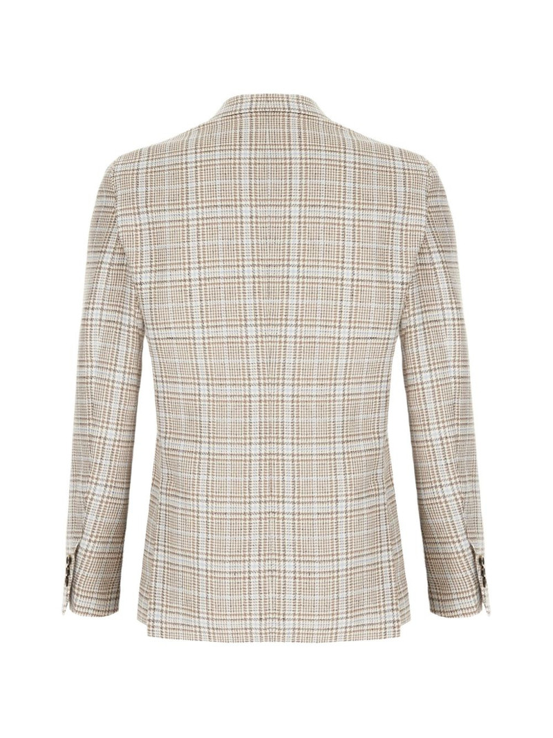 LARDINI checked-pattern blazer outlook