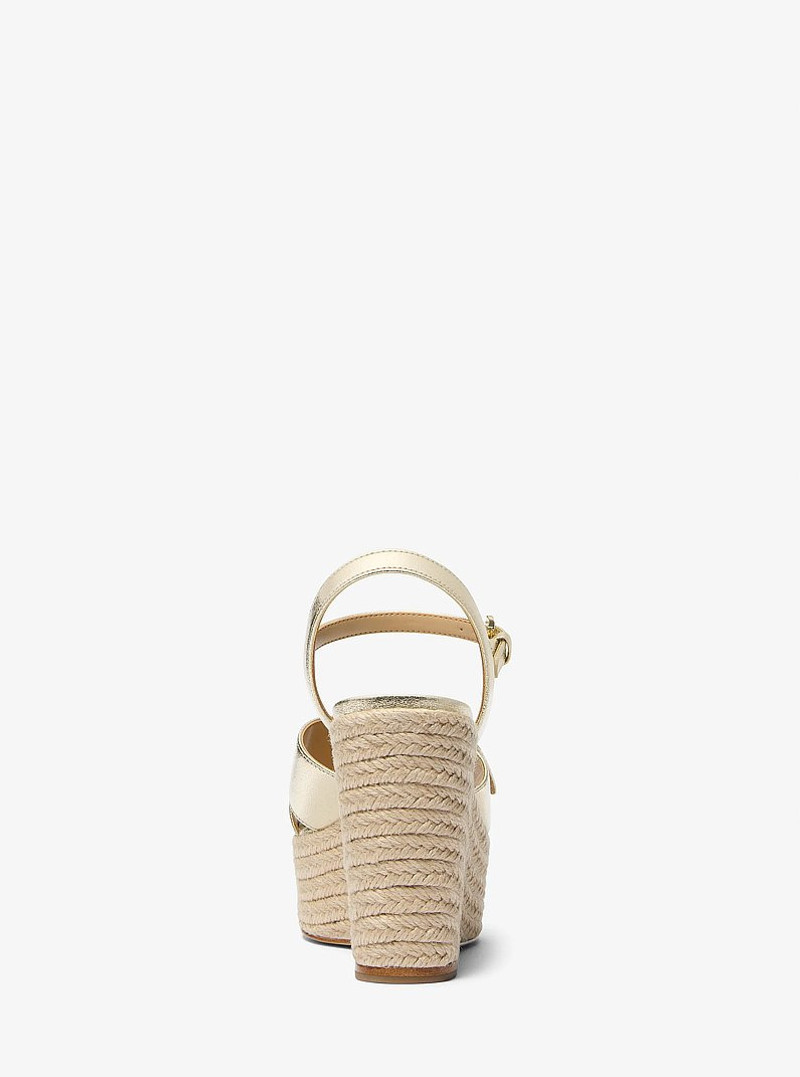 Hannah Metallic Nylon Blend Wedge Sandal 3