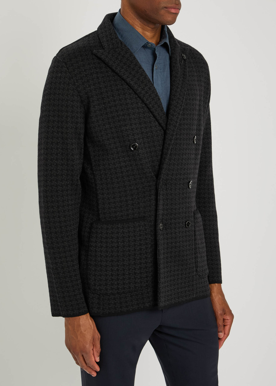 Lardini Houndstooth Wool Cardigan - 2